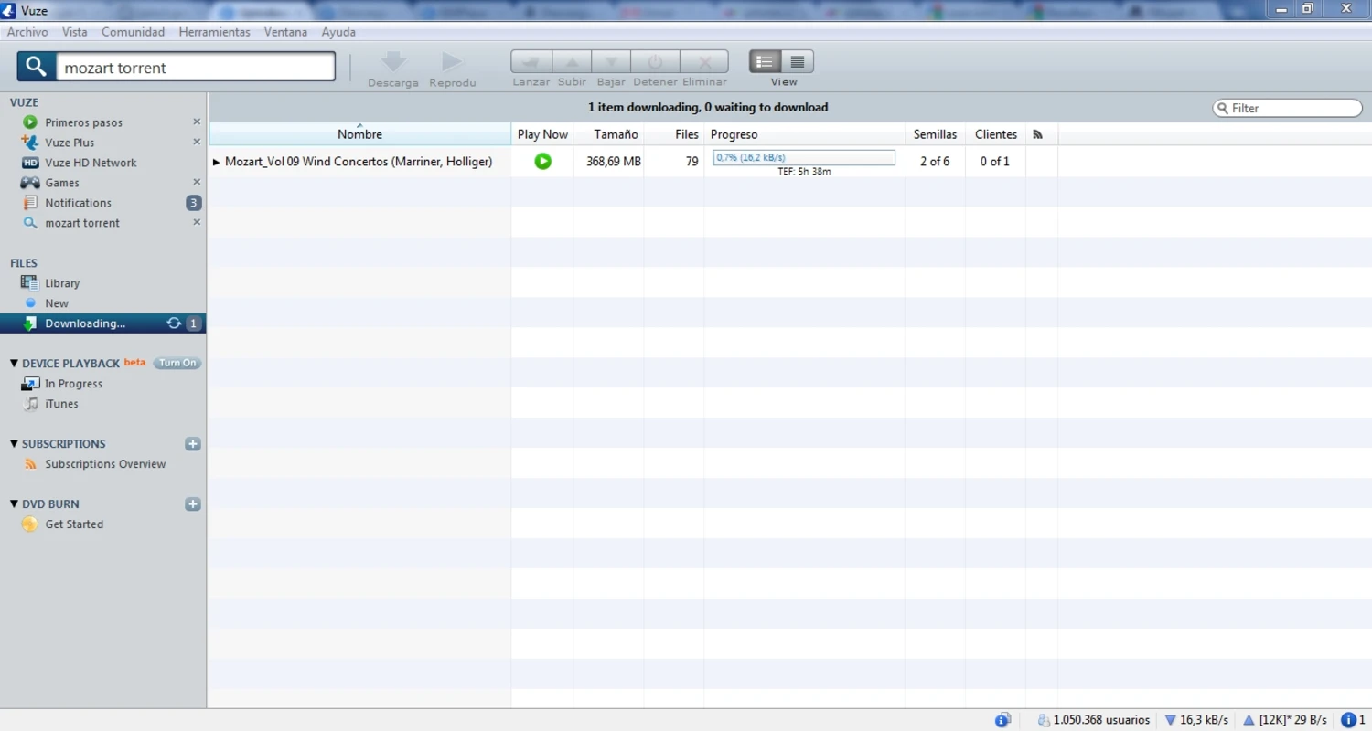 Vuze (Azureus) Screenshot 1